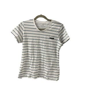 Bondi Between the Flags‎ Womens T-Shirt 12 Surfing Stripe White Cornflower Blue